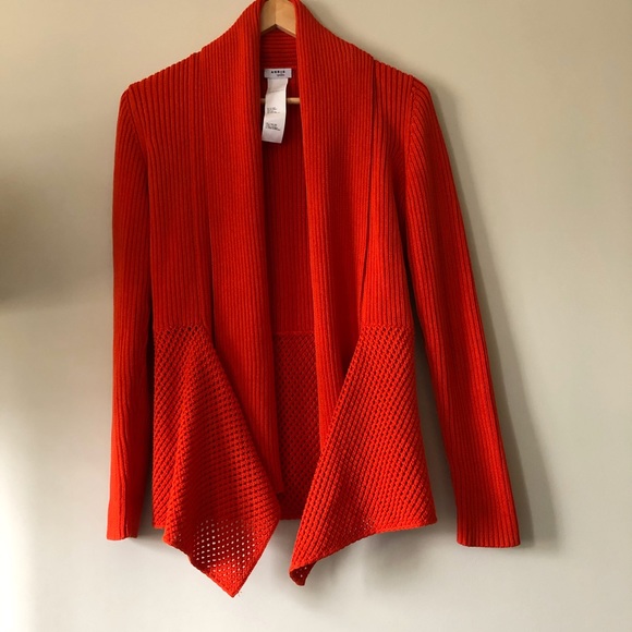 Akris Punto Sweater Orange Cardigan Sweater 10 - Picture 3 of 8